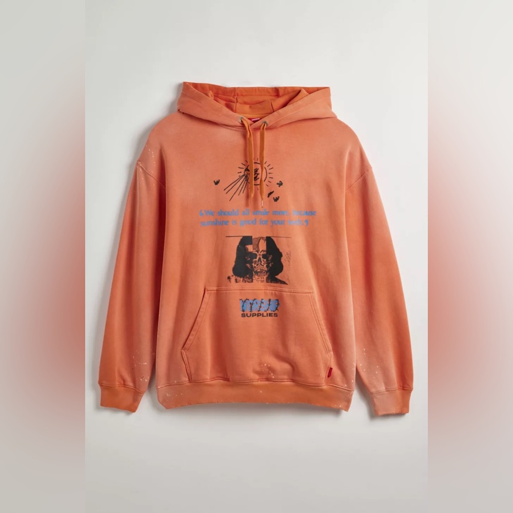 Urban Outfitters WORSHIP SUPPLIES Smile More Hoodie Sweatshirt